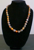 ORANGE MULTI COLOR PAPER BEAD NECKLACE