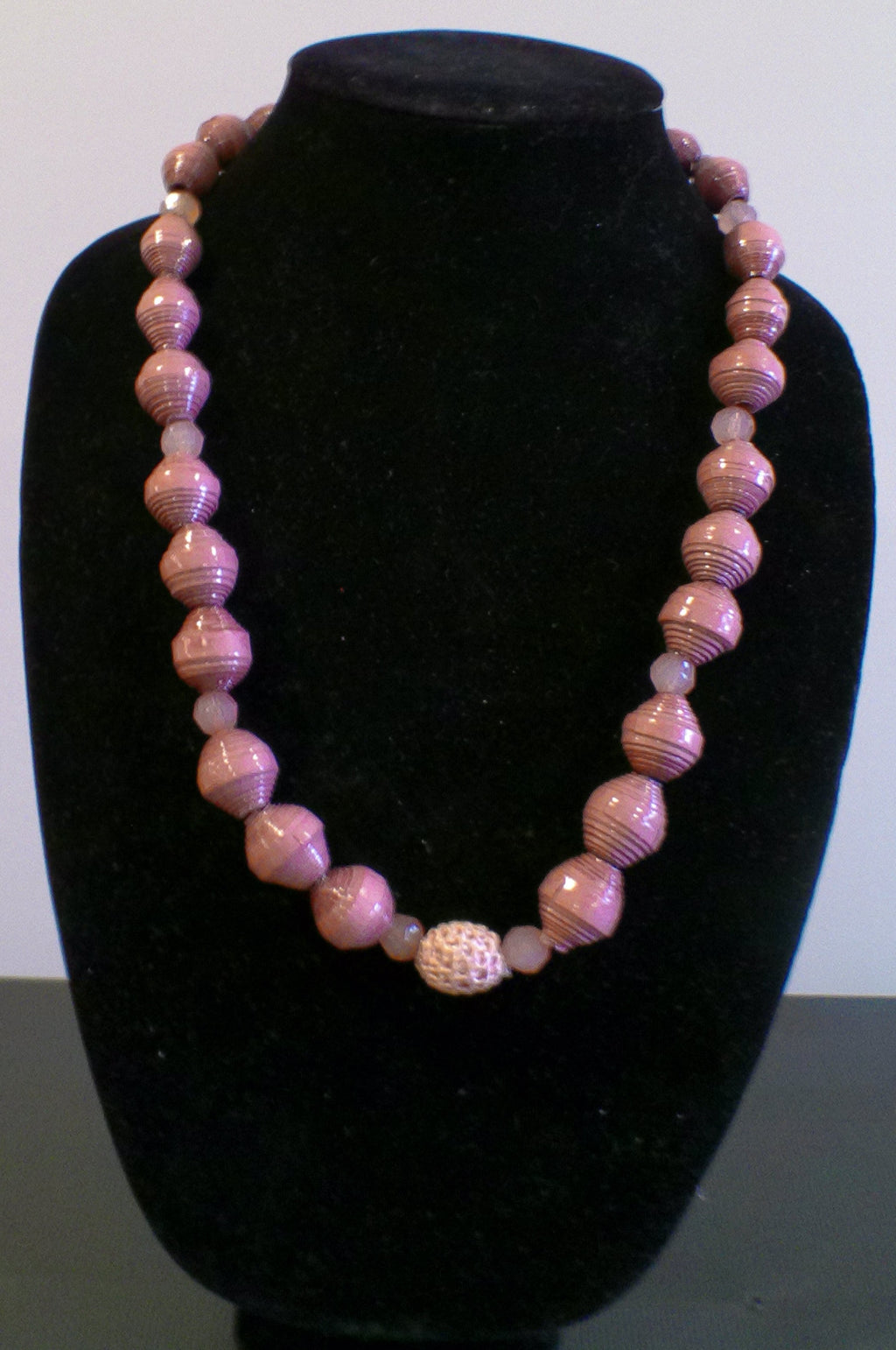 2 PC PURPLE BEAD NECKLACE