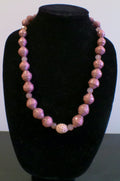 2 PC PURPLE BEAD NECKLACE